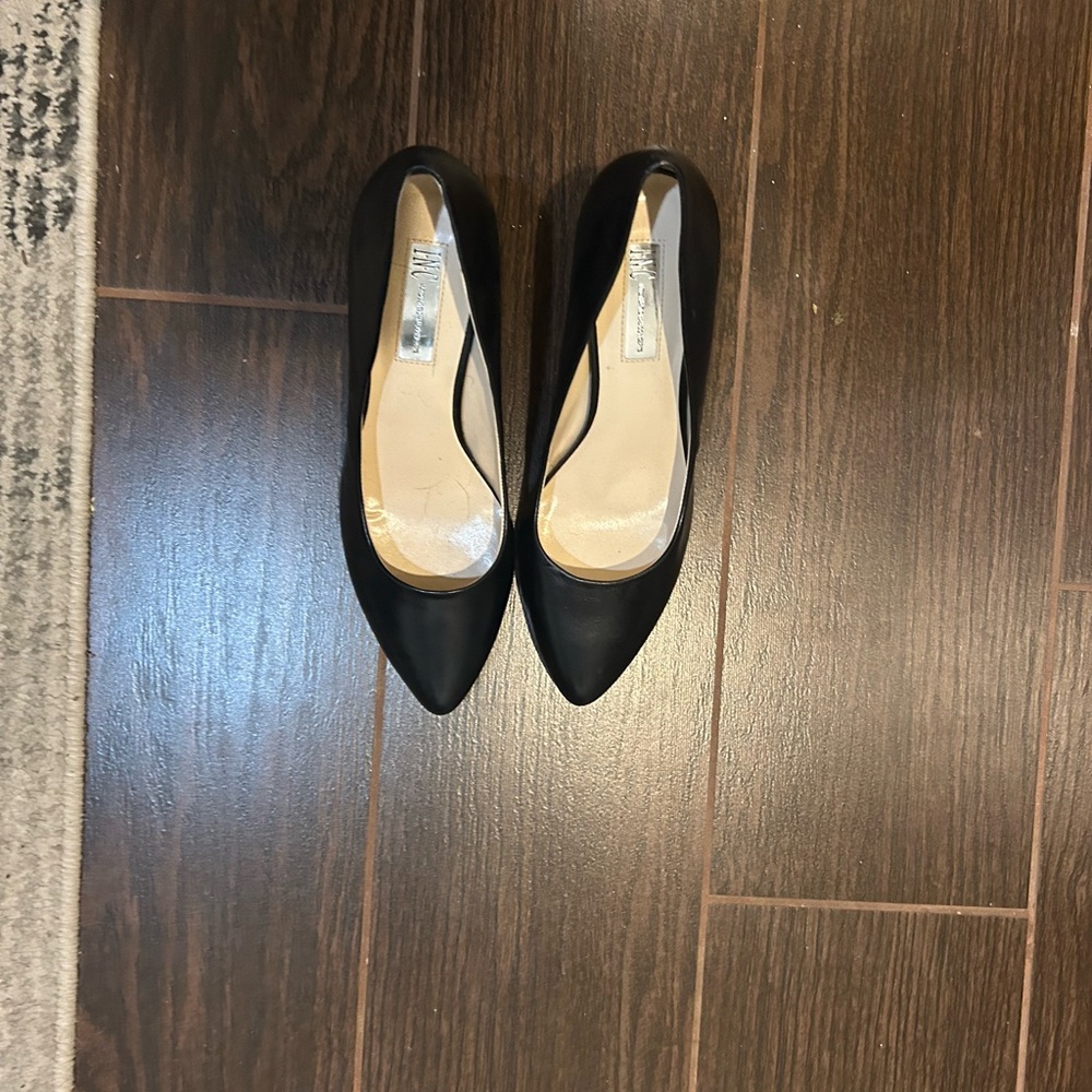 INC International Concepts Black Pointed Heels
